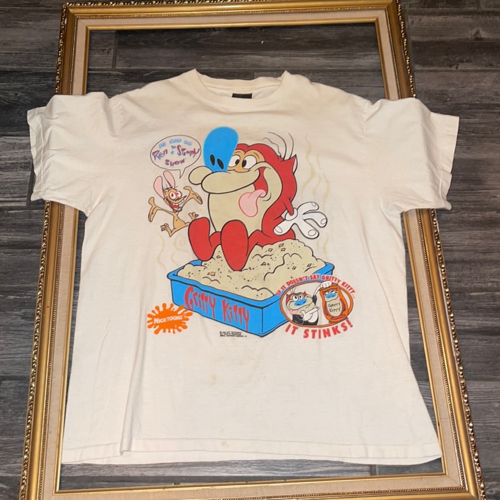 I992 Ren & stimpy vintage men's XL shirt 90s single stitch